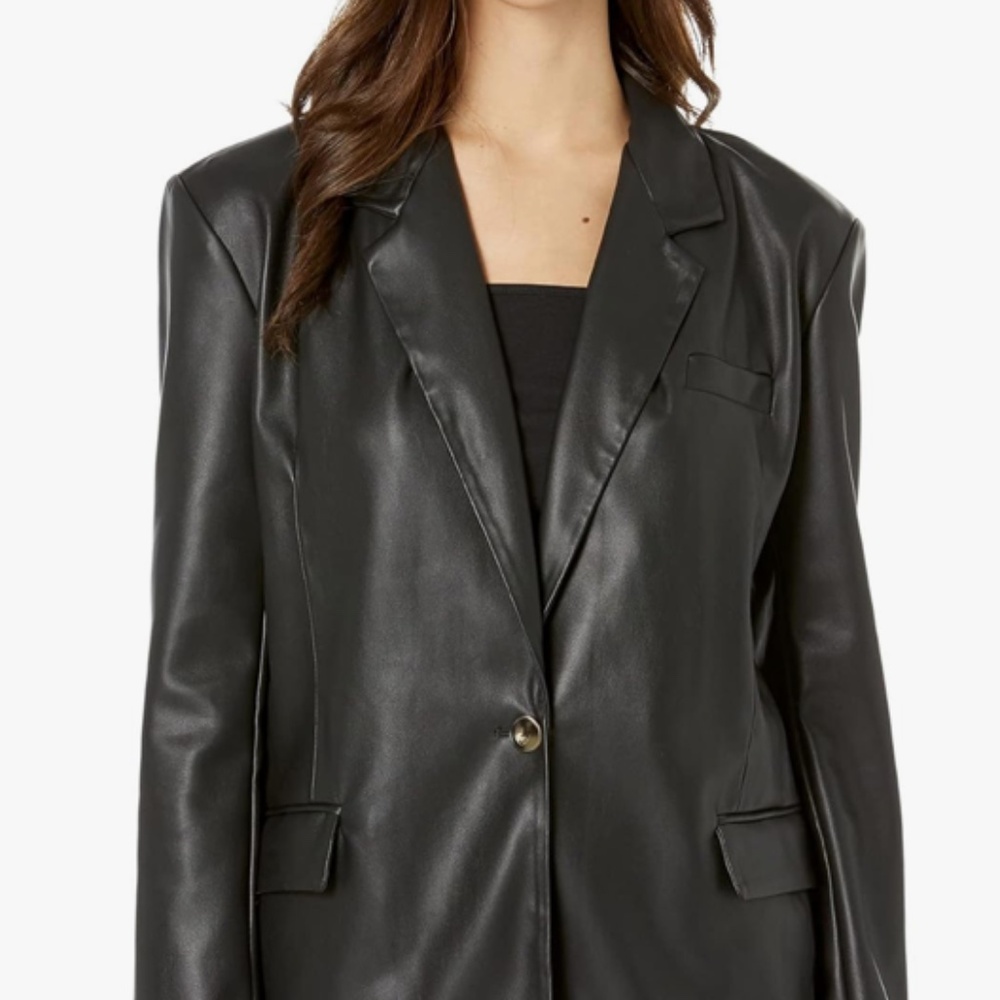 Black Leather Blazer